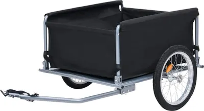Obrázok produktu pre vidaXL Príves na bicykel čierno-sivý 65 kg