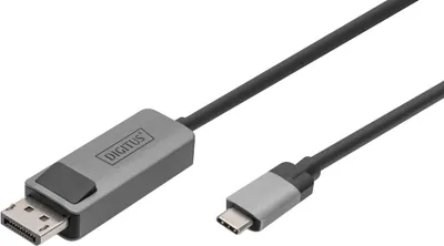 Image de DIGITUS USB 3.2 Anschlusskabel Typ C --> DP St./St. 1m schw.