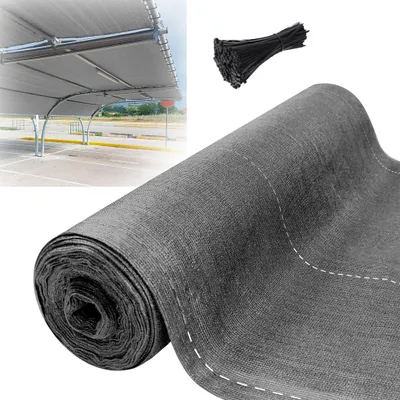 Produktbild von XINZI HDPE Zaunblende Tennisblende Sichtschutz Zaun Netz aus 150 g/m², Windschutz Sonnenschutz für Sportplatz Garten Balkon - Grau, 1,8 x 10 m