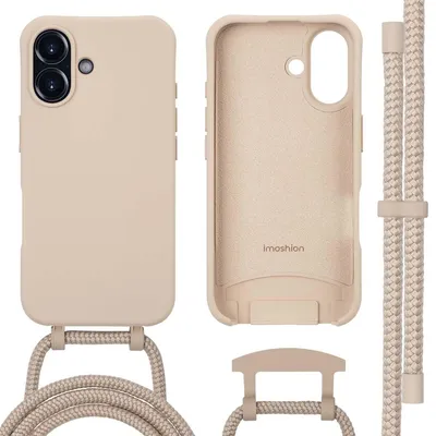 Immagine prodotto di imoshion Cover posteriore colorata con catena rimovibile per cellulare e MagSafe iPhone 16 - Nude