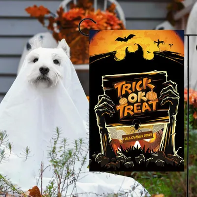 Produktbild von Halloween-Dekorationsflaggen, Halloween-Horror-Themendekorationen, Grabstein-Dekorationsflaggen, Gartenflaggen