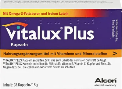 Image de Gélules Vitalux plus, contenant de la lutéine et des oméga 3, boîte de 84 gélules