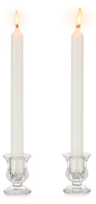 Immagine prodotto di Omgoods - Set di 2 eleganti portacandele in vetro per la decorazione della tavola