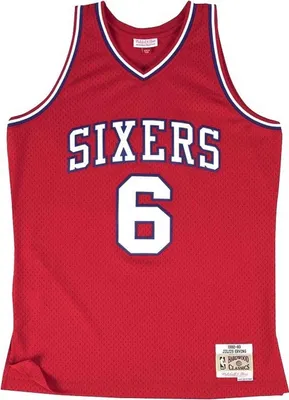 Image de Maillot NBA swingman Julius Erving Philadelphie Sixers Hardwood Classics Mitchel