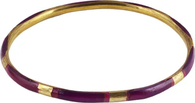 Produktbild von Armreif - Armschmuck - Armband - 0,3 cm lila-gold