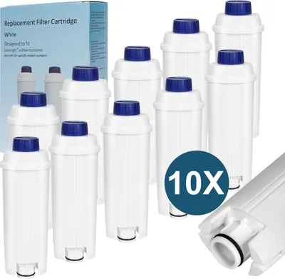 Obrázek produktu pro sada 10 ks, vodní filtr pro kávovary DeLonghi, kazeta s aktivním uhlím Vodní filtr kompatibilní s kávovary ECAM, ESAM, ETAM.