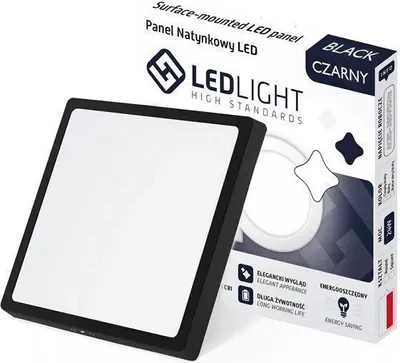 Obrázok produktu pre LEDLIGHT 2594 Stropné LED svietidlo 18 W, 1650lm, 4000K (neutrálne), 21 x 21 cm čierna