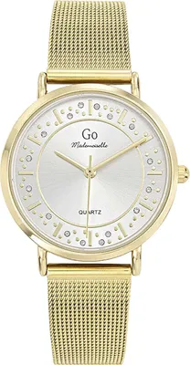 Imagen del producto de Reloj de pulsera de acero inoxidable para mujer, modelo Mademoiselle, color dorado, reloj analógico de cuarzo, referencia UGO695591