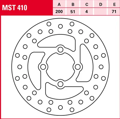 Produktbild von TRW Bremsscheibe Allround starr MST410 YFZ450 AJ42