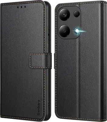 Image de Xiaomi Redmi Note 13 Pro 4G Housse cuir à rabat pour téléphone portable Noir
