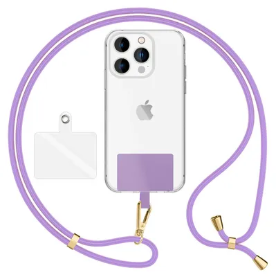 Immagine prodotto di HoldMe Air Edition - Cordino universale con 2 cuscinetti e moschettone (oro) - Cinturino per cellulare da 160 cm - Viola