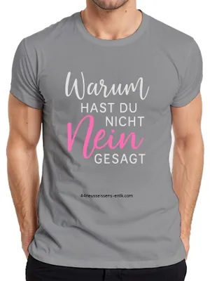 Immagine prodotto di Perché non hai detto no divertente regalo sarcastico Maglietta da uomo JGA, grigio, XL