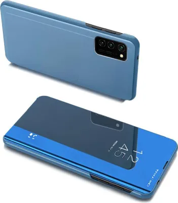 Obrázok produktu pre Priehľadné Puzdro Flip Kryt Samsung Galaxy A03S (166.5) Modré