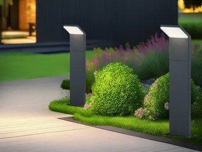 Produktbild von LED Pollerleuchten in Anthrazit 50cm - 2er Set Wegeleuchten Terrassenbeleuchtung