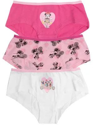 Produktbild von Disney Minnie Mouse Panty für Mädchen Kinder Slip Unterhose Unterwäsche Mehrfarbig Bunt (3er Pack) 122-128