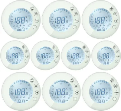 Produktbild von 10X Digital LCD Raumthermostat thermostat für Elektroheizung Fußbodenheizung Programmierbarer Raumtemperaturregler mit runder Hintergrundbeleuchtung