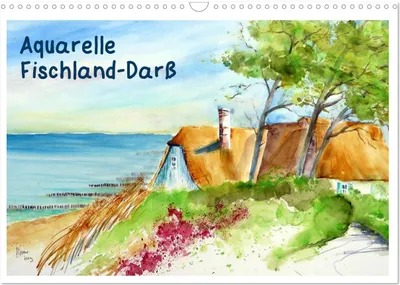 Produktbild von Aquarelle - Fischland-Darß (Wandkalender 2025 DIN A3 quer), CALVENDO Monatskalender