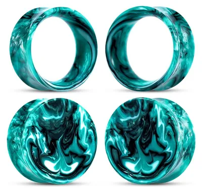 Image de Boucles d'oreilles et tunnels en acrylique de couleurs vives