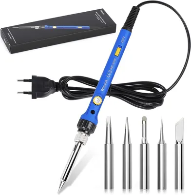Immagine prodotto di Saldatore – Strumento per riparazioni – Riparazione di elettronica – Temperatura regolabile – 60 Watt – Nero