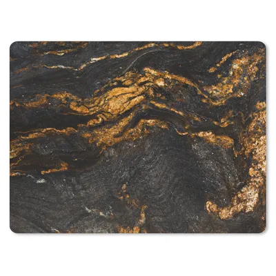 Produktbild von MuchoWow® Mauspad Mousepad Marmor - Limette - Schwarz - Gold - Marmoroptik - Luxus 23x19 cm - Mousepads - Maus Mat - Pad - Mausunterlage - Schreibtischunterlage - Mauspad