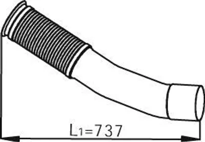 Image de DINEX Tuyau d'échappement adaptable sur MERCEDES-BENZ ACTROS MP2 / MP3 Avant 54247