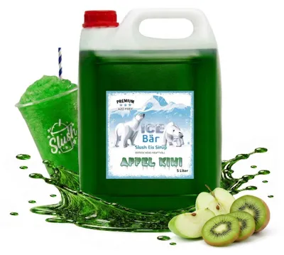 Image de Ice Bär sirop Slush pomme kiwi 5 litres 1:5 sans AZO sans glycérine concentré