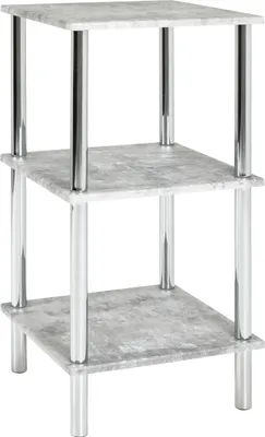 Produktbild von HAKU Regal Badregal betonoptik, chrom - MDF, Metall, B/H/T: 39x77x39 cm