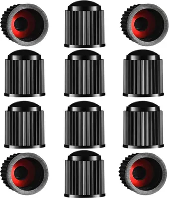 Produktbild von 20er-Pack Ventilkappen für Autoreifen, Ventilkappen, Reifenventilkappen, Autoventilkappen für Auto, SUV, Motorrad, Fahrrad (schwarz)