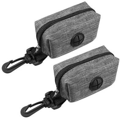 Produktbild von Kotbeutelspender Hundekotbeutelhalter - Set von 2 - Kompakt - Mit Haken - Maße 10 x 5,5 x 5,5 cm