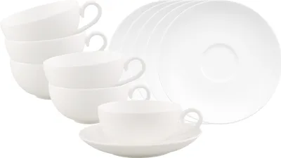 Produktbild von Villeroy & Boch Royal Teetasse mit Untertasse 120 ml 6er Set