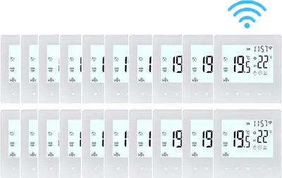 Produktbild von 20X WiFi Smart Thermostat 3A Raumthermostat Wasserheizungsgeräte Fußbodenheizung, LCD-Display, APP-Steuerung, Manueller/automatischer Modus