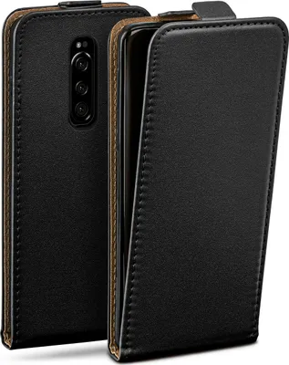 Produktbild von moex® Flip Case kompatibel mit Sony Xperia 1 - Hülle mit 360 Grad Schutz, Schwarz