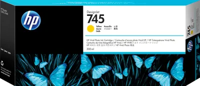 Produktbild von HP 745 - 300 ml - mit hoher Kapazität - Gelb - original - DesignJet - Tintenpatrone - für DesignJet Z2600 PostScript, Z5600 PostScript