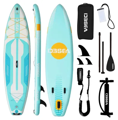 Zdjęcie produktu dla Deska SUP - Zestaw SUP - Nadmuchiwana - 343 cm - Regulowany wiosło - Pompa i plecak - Smycz i płetwy - Kolor 5021747