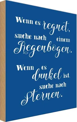 Produktbild von vianmo Holzschild 18x12 cm wenn es regnet dunkel suche Spruch Zitat