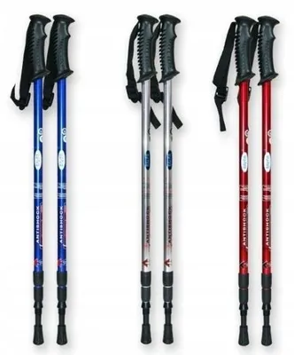 Faltbare Nordic-Walking-Stöcke aus Aluminium, 63–135 cm, Anti-Shock, 2 Stück