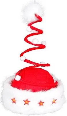 Produktbild von Verrückte Weihnachten – Lustige Weihnachtsmützen für Damen, Herren & Kinder – Schneemann, Tannenbaum, Nikolaus – Witzige Party Mütze Uni Kostüm Accessoire für Weihnachtsfeier & Winterfeste Modell wählen: Spirale LED