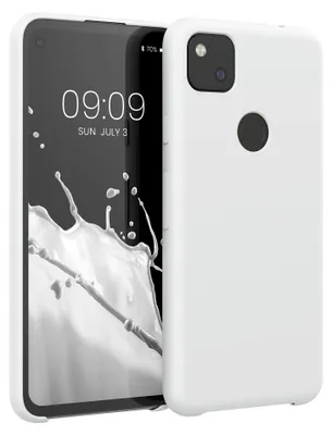 Produktbild von kwmobile Handyhülle für Google Pixel 4a Hülle - Case Silikon - Kabelloses Laden - Schutzhülle Cover in Weiß