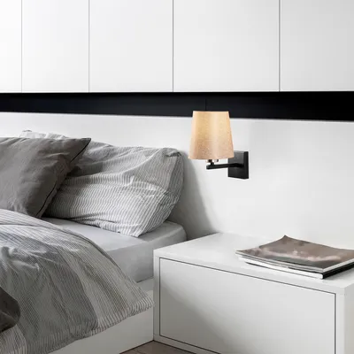 Immagine prodotto di Opviq, applique in ferro, nero/nichel/crema, 18 x 24 cm, altezza 30 cm, E27 max 40 W, IP20, design elegante per ambienti alberghieri e abitativi, raffinata e funzionale.