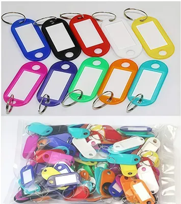 Zdjęcie produktu dla Zestaw 120 plastikowych breloków z etykietami