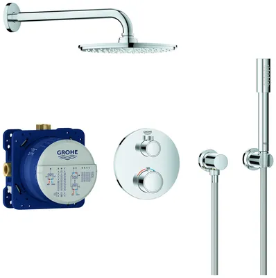 Produktbild von GROHE 34732000 UP-Duschsystem Grohtherm 34732 mit FMS rund/SmartBox/Kopfb./Brauseset chrom