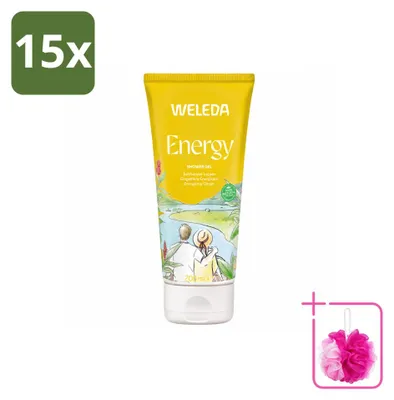 Image de 15 x Gel douche énergisant Weleda Aroma Shower - 200 ml - Lot économique - 15 pièces