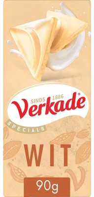 Image de Verkade Specials Barre de chocolat blanc 90g – Snack sucré raffiné