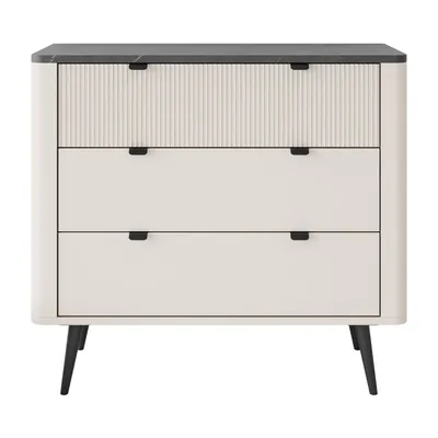 Produktbild von Kommode für das Wohnzimmer AUTUMN 3S auf hohen Beinen, Kaschmir / Grauer Stein