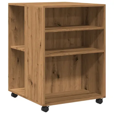 Produktbild von Beistelltisch mit Rollen Artisan-Eiche 55x60x78cm Holzwerkstoff