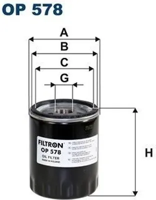 Produktbild von FILTRON Ölfilter Anschraubfilter Höhe 99 mm Ø 75 mm Gewinde 3/4-16 UNF mit Rücklaufsperrventil