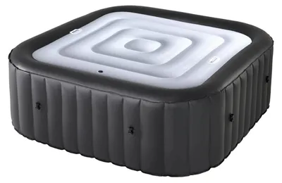 Obrázok produktu pre Nafukovacia krycia clona na vírivku, štvorcový tvar, 130 cm, odolná voči dažďu, s rúčkami