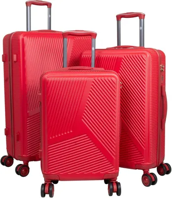 Produktbild von Kofferset Trolleyset 3 teilig Alcudia Hartschale Reisekoffer ABS rot