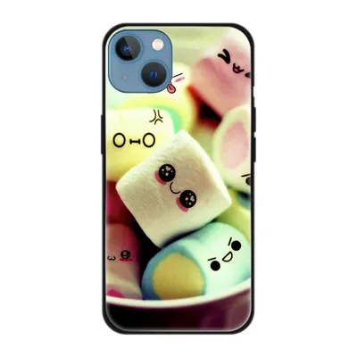 Produktbild von König Design Hülle kompatibel mit Apple iPhone 13 Kunststoff Soft Handyhülle - Handy Case Marshmallows