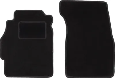 Obrázek produktu pro Přední velurové autokoberce na míru pro Honda Civic VI (1995-2001, Třídveřový hatchback) černé, sada 2 ks, s úchyty